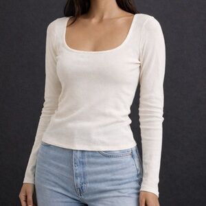 1. State Cream Long Sleeve Top